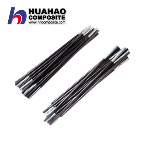 Fiber Glass Tent Poles Diameter 6mm,7.9mm,8.5mm,9.5mm,11mm,12.7mm Elastic Strings Galvanized Metal Sleeves Pvc Caps